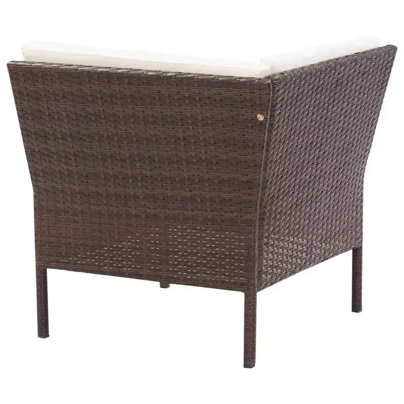 vidaXL Conjunto de muebles de patio 3 piezas de sofá para exterior con reposapiés ratán sintético