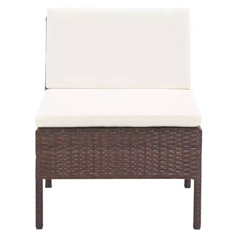 vidaXL Conjunto de muebles de patio 3 piezas de sofá para exterior con reposapiés ratán sintético