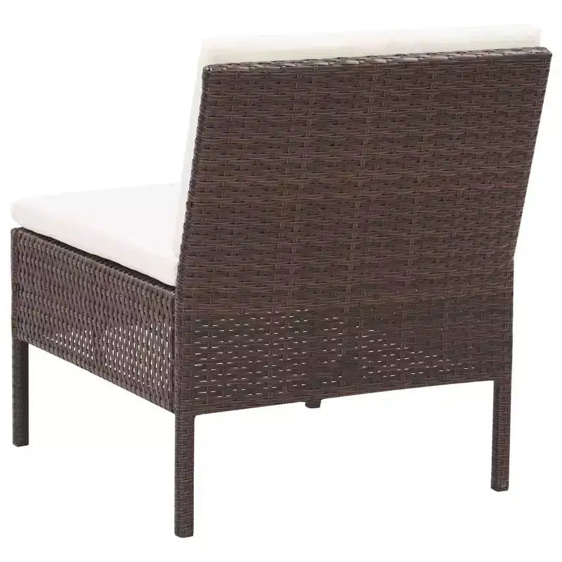 vidaXL Conjunto de muebles de patio 3 piezas de sofá para exterior con reposapiés ratán sintético