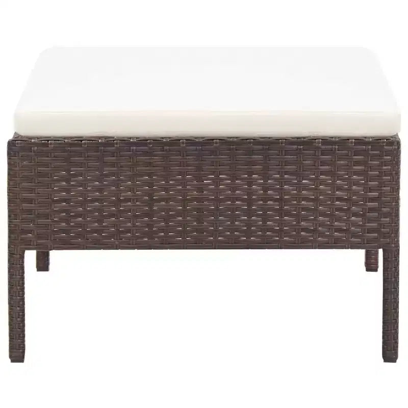 vidaXL Conjunto de muebles de patio 3 piezas de sofá para exterior con reposapiés ratán sintético
