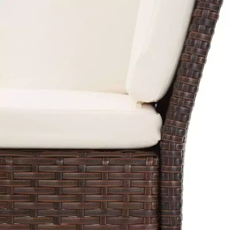 vidaXL Conjunto de muebles de patio 3 piezas de sofá para exterior con reposapiés ratán sintético