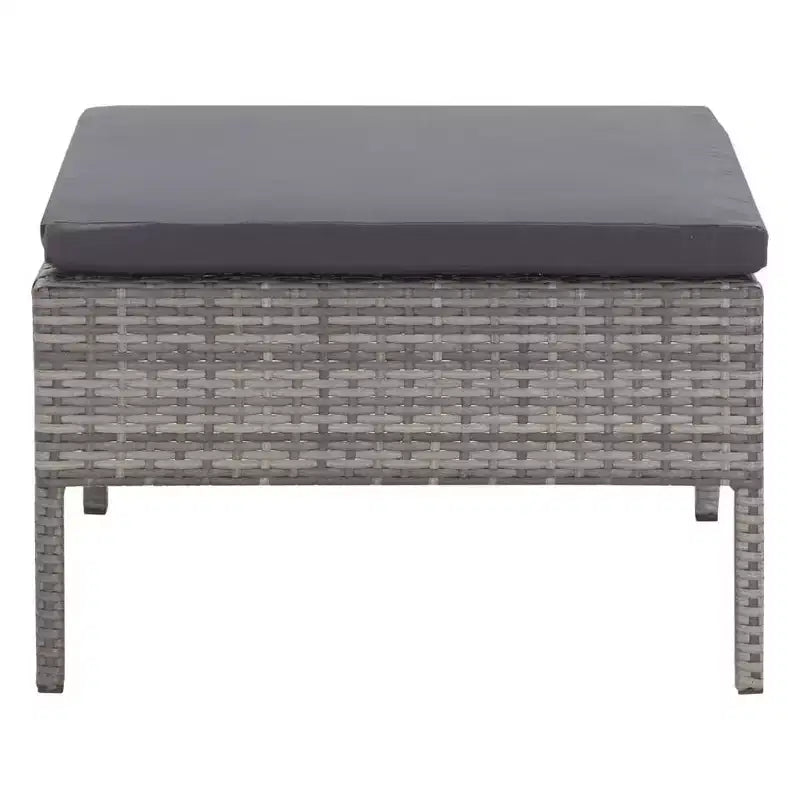 vidaXL Conjunto de muebles de patio 3 piezas de sofá para exterior con reposapiés ratán sintético
