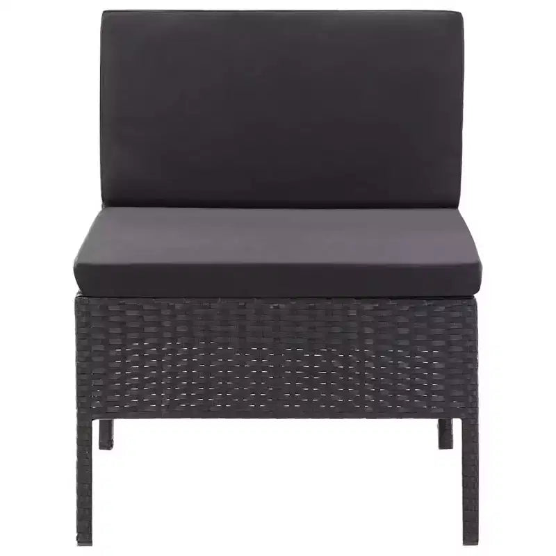 vidaXL Conjunto de muebles de patio 3 piezas de sofá para exterior con reposapiés ratán sintético