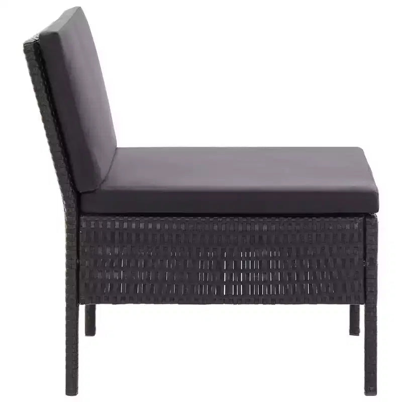 vidaXL Conjunto de muebles de patio 3 piezas de sofá para exterior con reposapiés ratán sintético