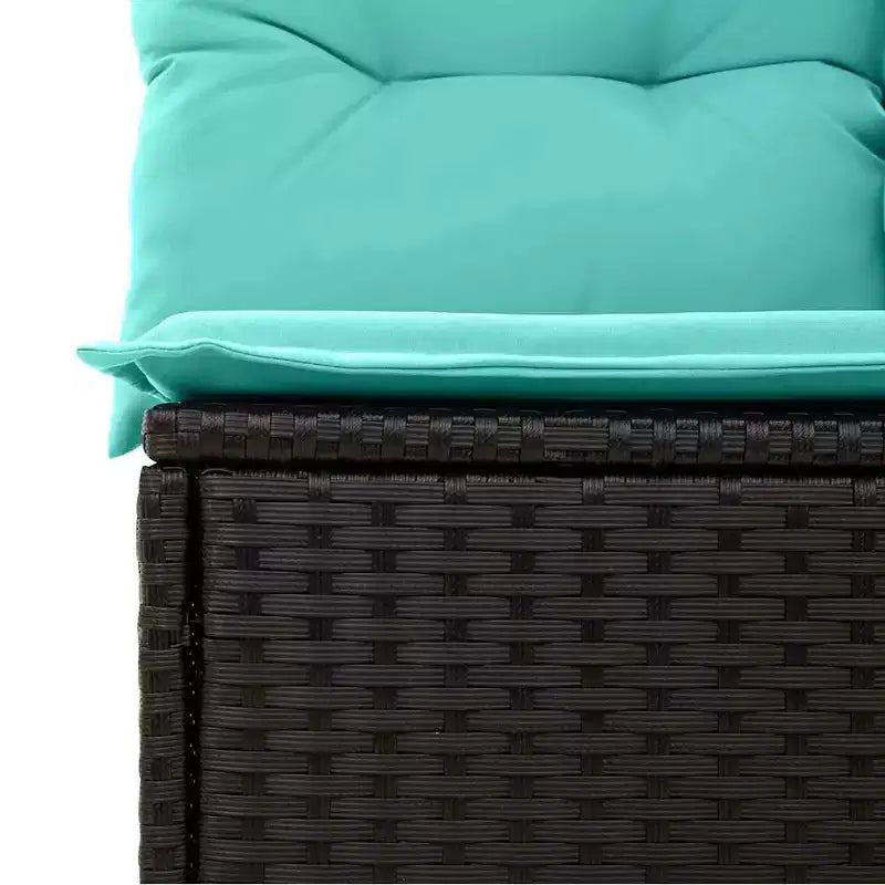 vidaXL Garden Sofa Set with Cushion 10 pcs Brown Poly rattan