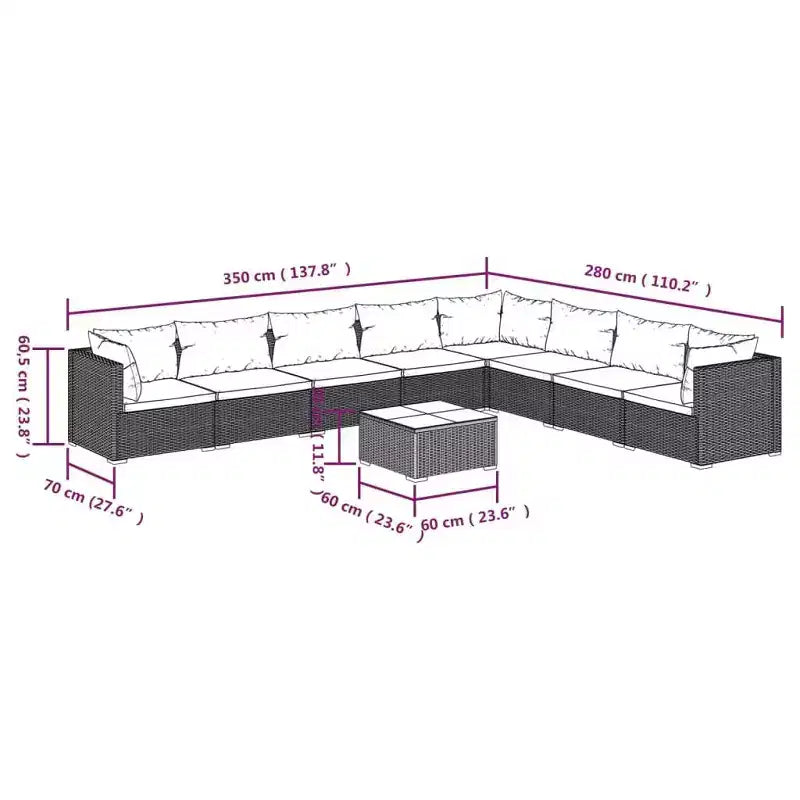 vidaXL Garden Lounge Set