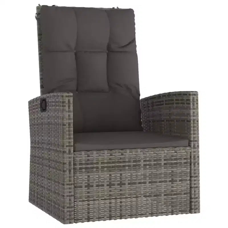 vidaXL Patio Furniture Set 4 Piece Sectional Sofa with Cushions Poly Rattan