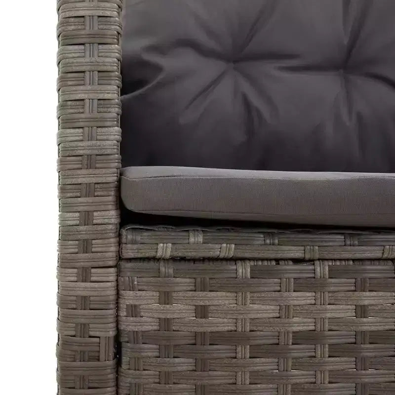 vidaXL Patio Furniture Set 4 Piece Sectional Sofa with Cushions Poly Rattan