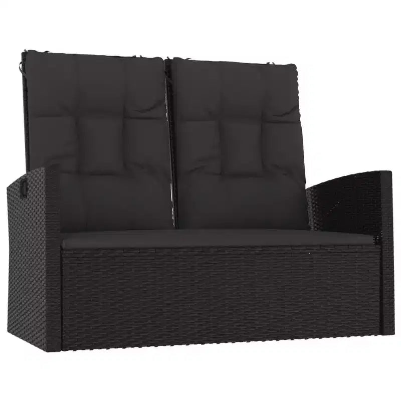 vidaXL Patio Furniture Set 4 Piece Sectional Sofa with Cushions Poly Rattan