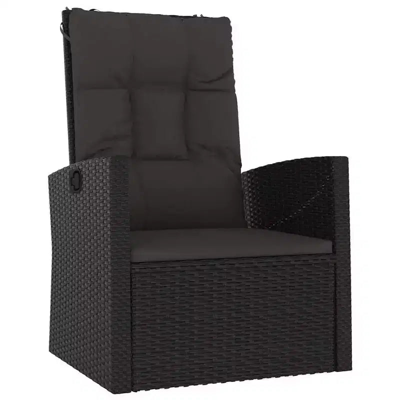 vidaXL Patio Furniture Set 4 Piece Sectional Sofa with Cushions Poly Rattan