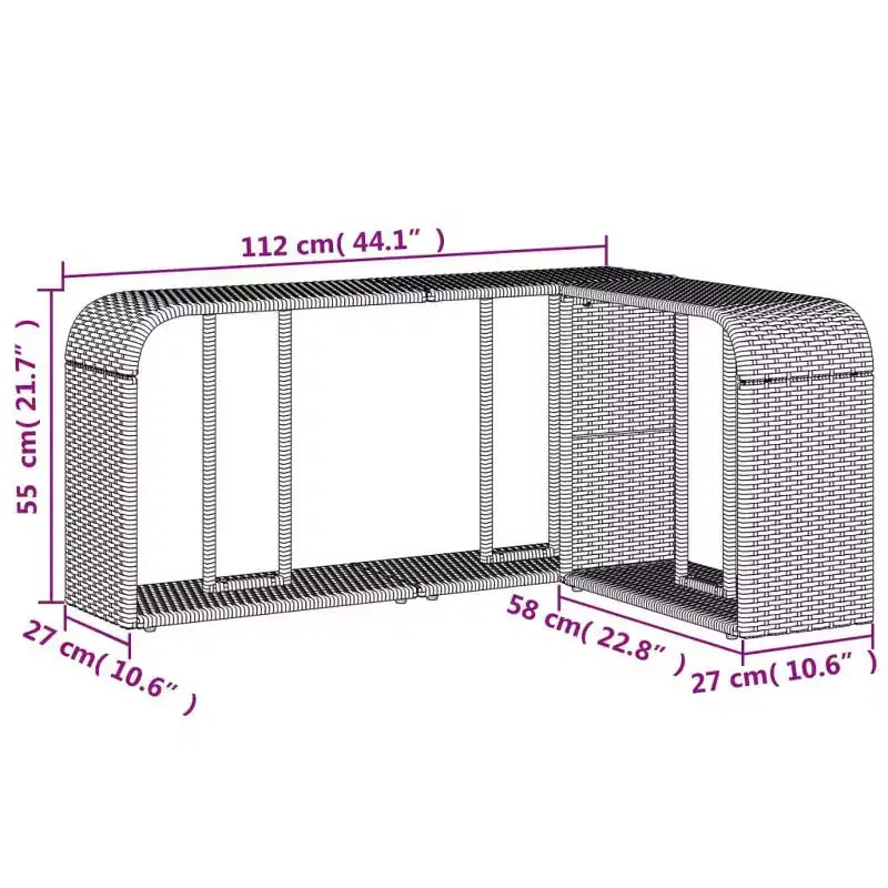 vidaXL Juego de Sofás para Patio con Cojines Muebles de Exterior 10 Piezas Ratán Sintético