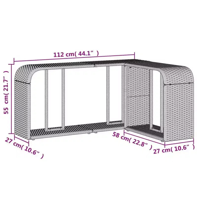 vidaXL Juego de Sofás para Patio con Cojines Muebles de Exterior 10 Piezas Ratán Sintético