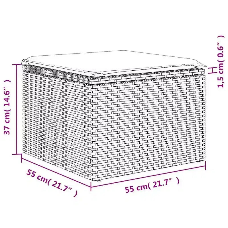 vidaXL Juego de Sofás para Patio con Cojines Muebles de Exterior 10 Piezas Ratán Sintético