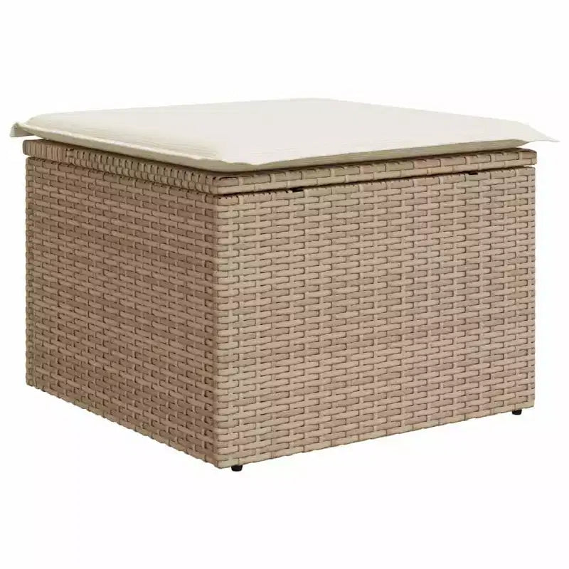 vidaXL Juego de Sofás para Patio con Cojines Muebles de Exterior 10 Piezas Ratán Sintético