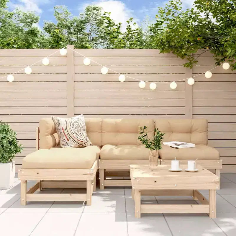 vidaXL Salon de jardin Bois naturel Bois de pin massif Modulable Modulable