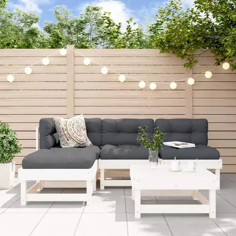 vidaXL Salon de jardin Bois naturel Bois de pin massif Modulable Modulable