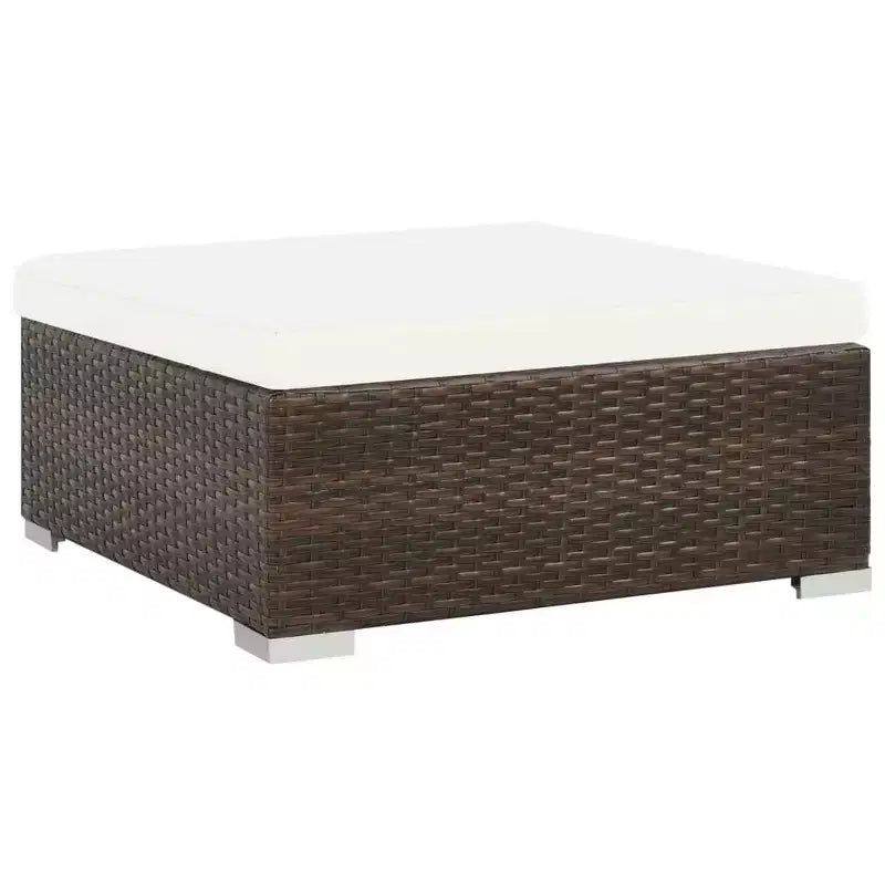 vidaXL Patio Furniture Set 6 Piece Outdoor Sofa with Coffee Table Poly Rattan