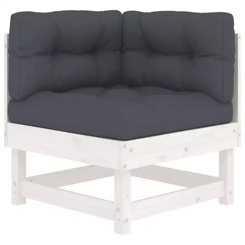 vidaXL Patio Furniture Set with Cushions Outdoor Lounge Set 4 Piece Solid Wood