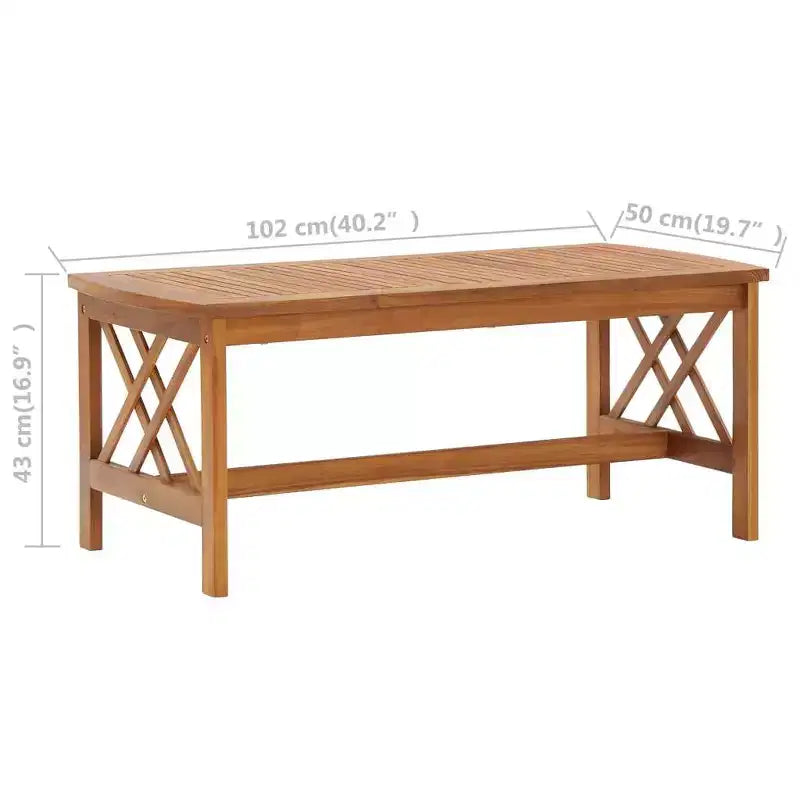 vidaXL Garden Sofa Set 3 pcs Oil Natural Solid Acacia Wood