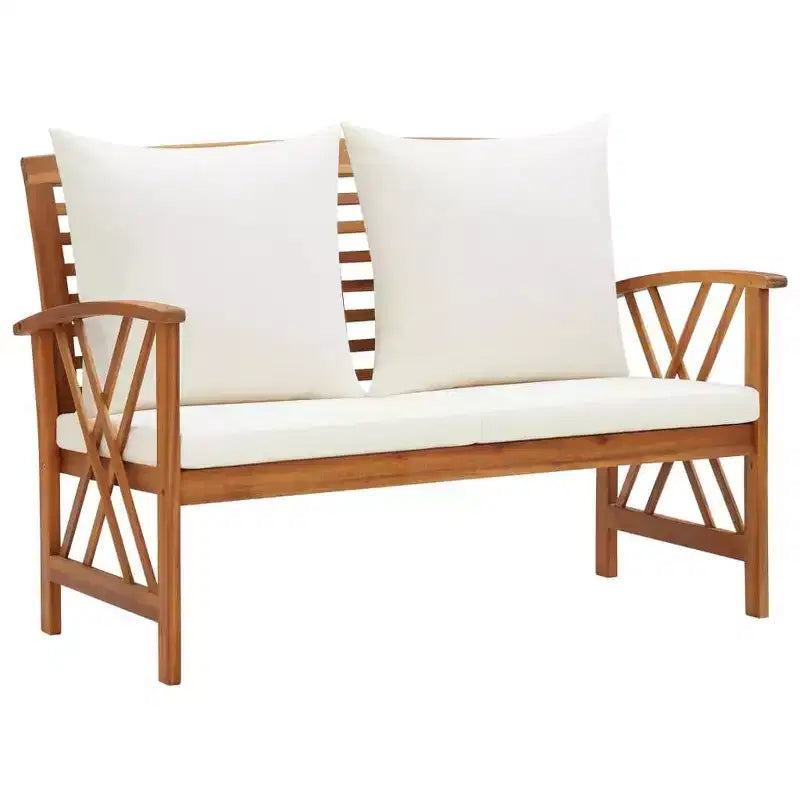 vidaXL Garden Sofa Set 3 pcs Oil Natural Solid Acacia Wood