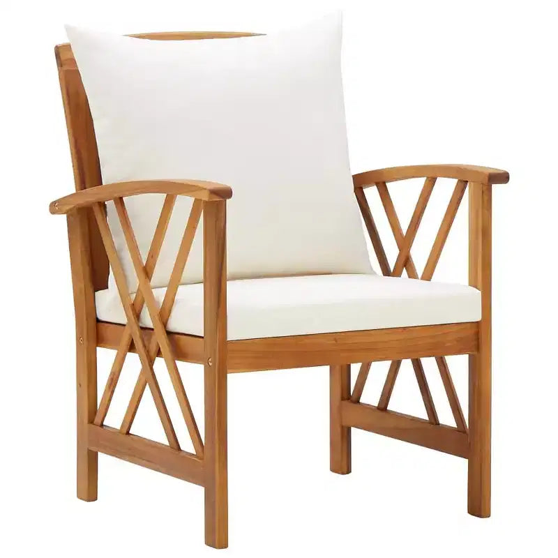 vidaXL Garden Sofa Set 3 pcs Oil Natural Solid Acacia Wood