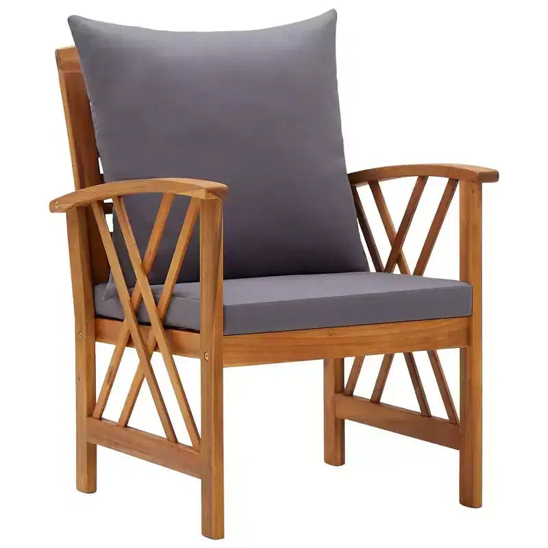 vidaXL Garden Sofa Set 3 pcs Oil Natural Solid Acacia Wood