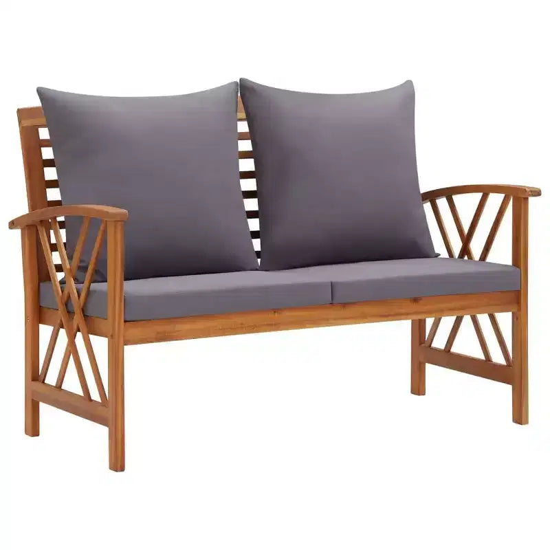 vidaXL Garden Sofa Set 3 pcs Oil Natural Solid Acacia Wood
