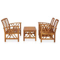 vidaXL Garden Sofa Set 3 pcs Oil Natural Solid Acacia Wood