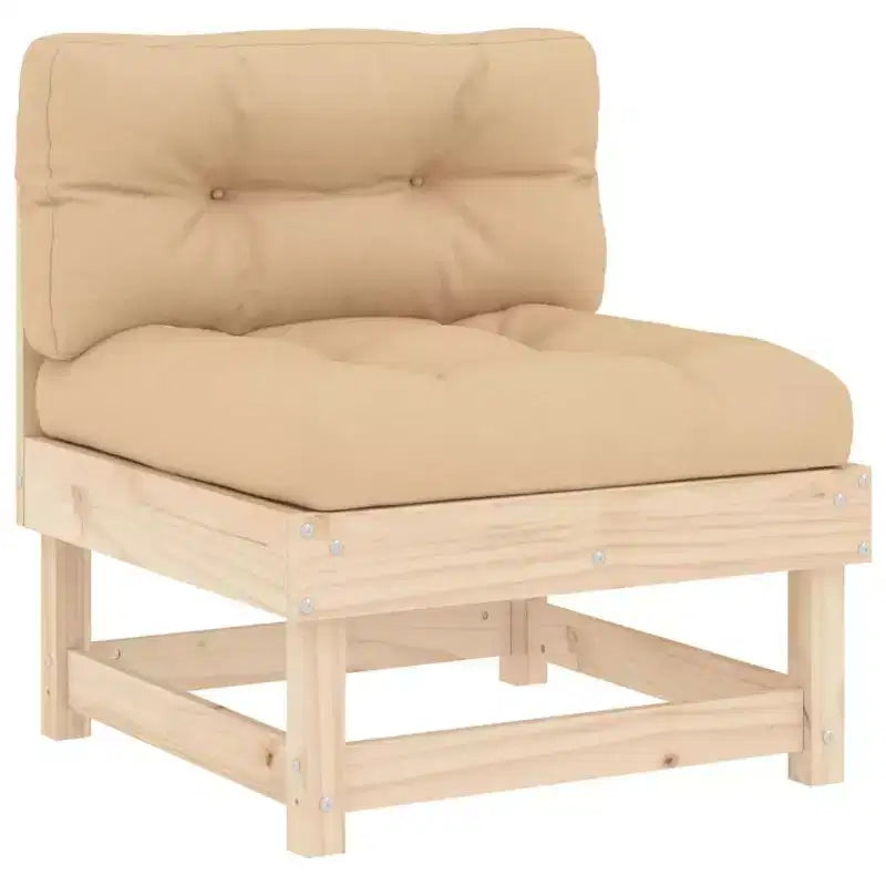 vidaXL Conjunto de Salón de Jardín con Cojines Muebles de Exterior de 8 Piezas Madera Sólida