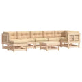 vidaXL Conjunto de Salón de Jardín con Cojines Muebles de Exterior de 8 Piezas Madera Sólida