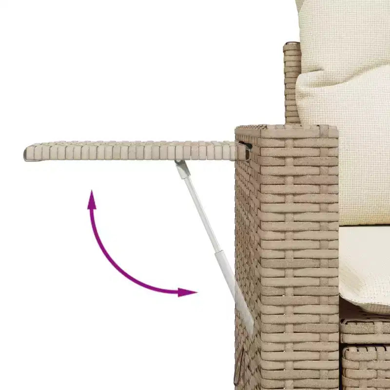 vidaXL 5 Piece Patio Sofa Set with Cushions, Modular Outdoor Sectional, Poly Rattan, Multiple Colors