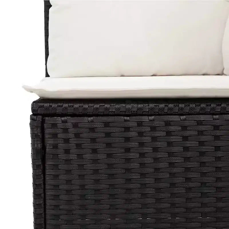 vidaXL 5 Piece Patio Sofa Set with Cushions, Modular Outdoor Sectional, Poly Rattan, Multiple Colors