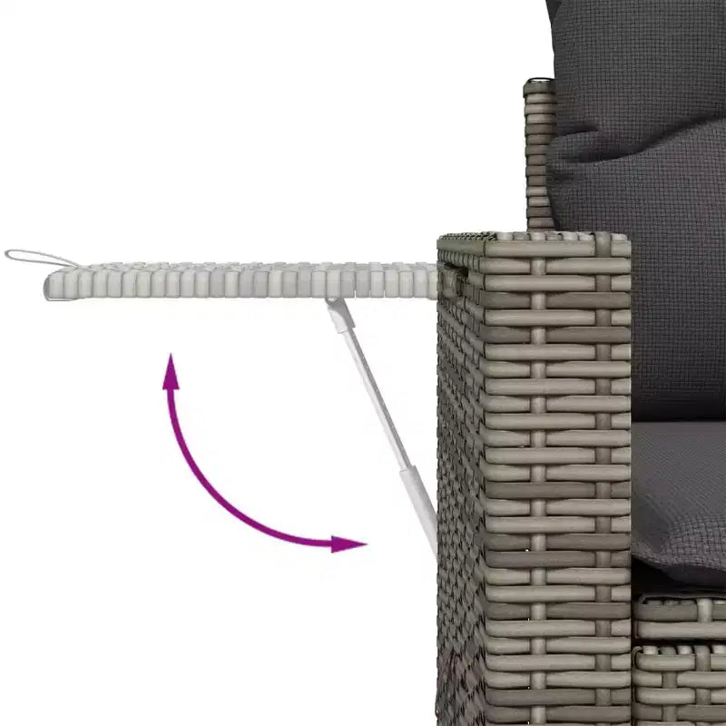 vidaXL 5 Piece Patio Sofa Set with Cushions, Modular Outdoor Sectional, Poly Rattan, Multiple Colors