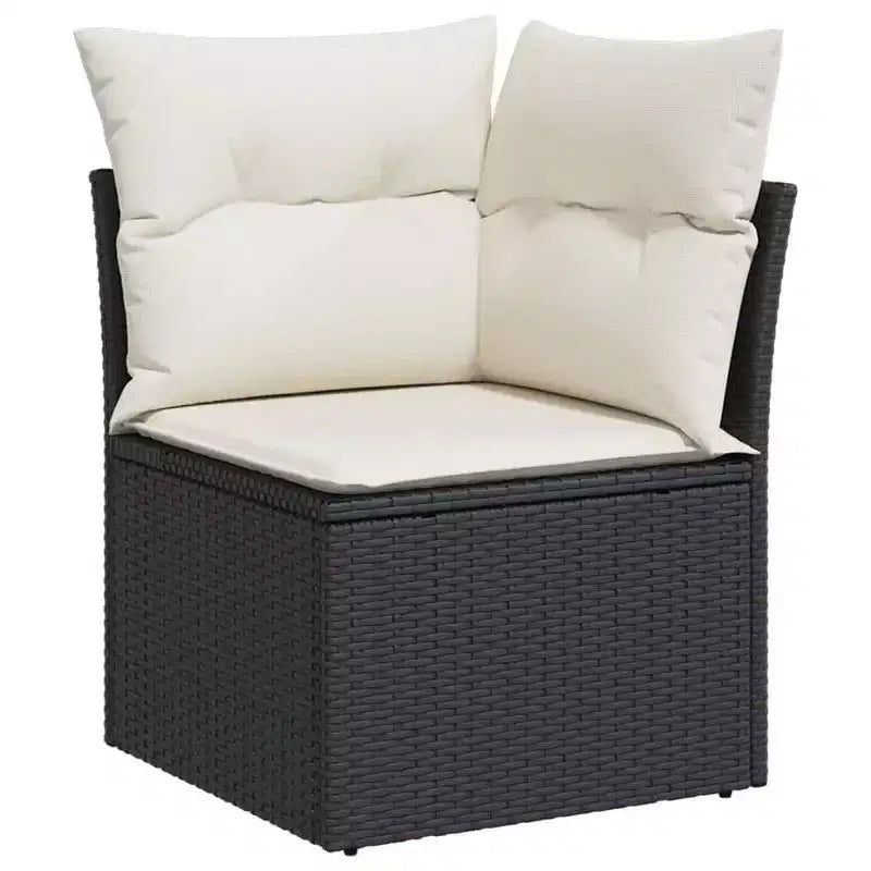 vidaXL Conjunto de Sofás de Jardín con Cojines Muebles de Exterior 9 Piezas Ratán Sintético