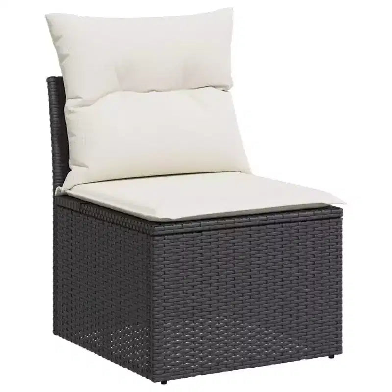 vidaXL Conjunto de Sofás de Jardín con Cojines Muebles de Exterior 9 Piezas Ratán Sintético