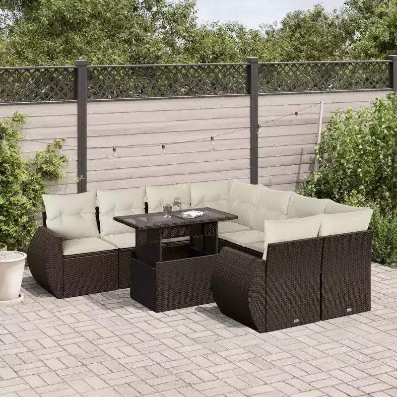 vidaXL Garden Sofa Set PE Rattan Large Garden Sofa Set