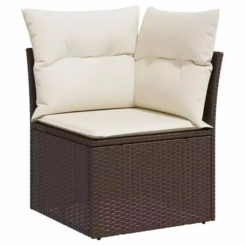 vidaXL 10 Piece Patio Sofa Set with Cushions, Poly Rattan Outdoor Sectional, Modular, Multiple Colors/Models