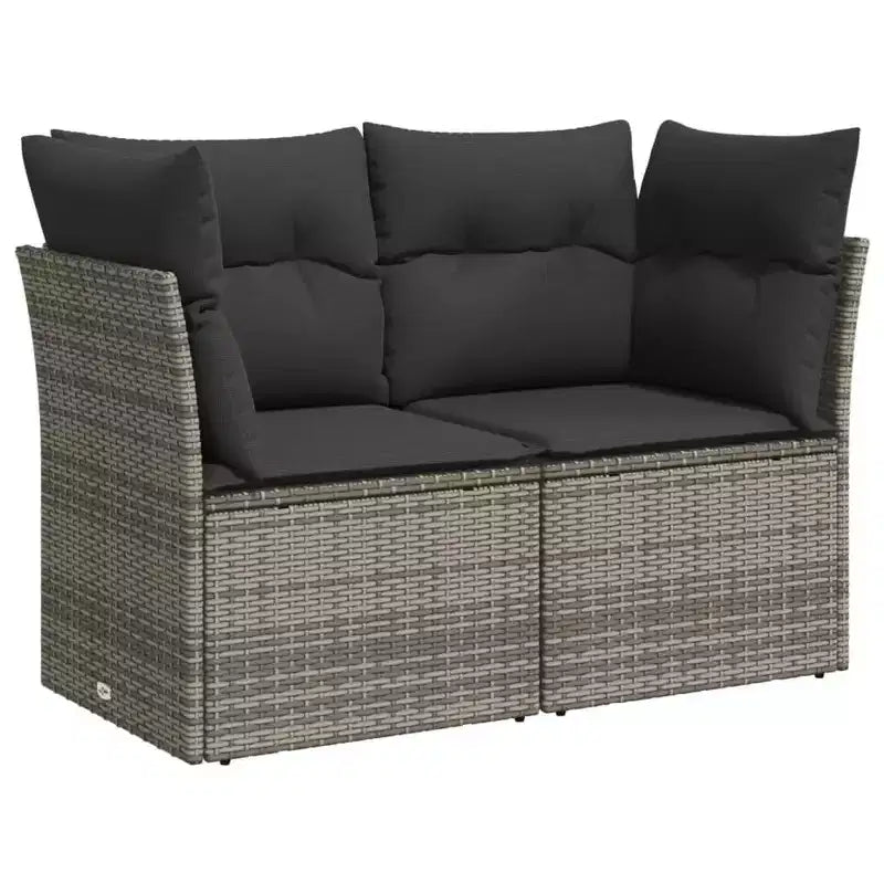 vidaXL 10 Piece Patio Sofa Set with Cushions, Poly Rattan Outdoor Sectional, Modular, Multiple Colors/Models