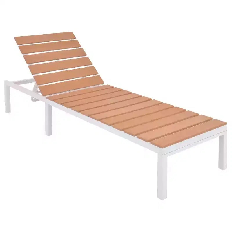 vidaXL Patio Furniture Set Conversation Set Sofa with Table Aluminum and WPC