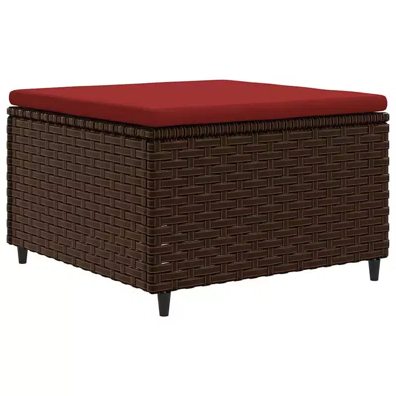 vidaXL Patio Lounge Set with Cushions Sectional Sofa Outdoor 6 Piece Poly Rattan