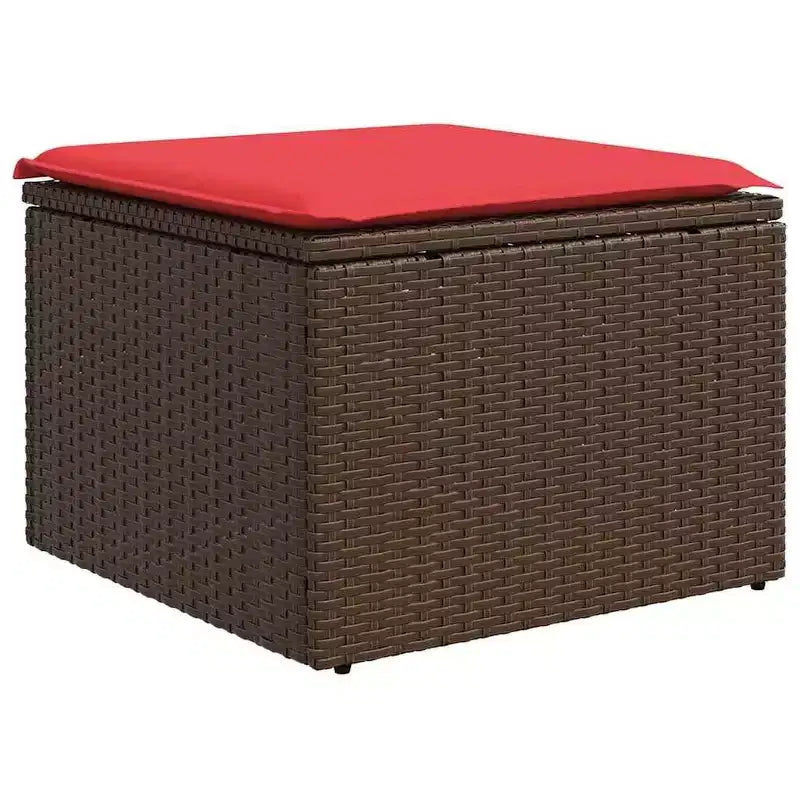 vidaXL Patio Sofa Set with Cushions Table and Couches 6 Piece Poly Rattan