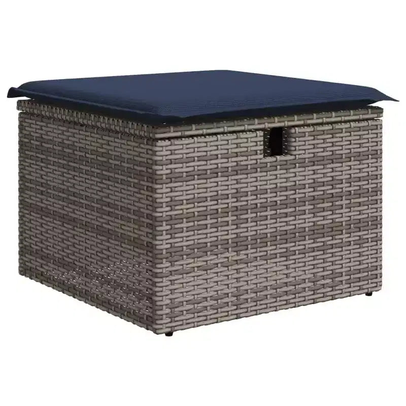 vidaXL Patio Sofa Set with Cushions Sectional Couches 9 Piece Poly Rattan