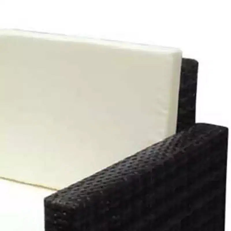 vidaXL Patio Furniture Set 2 Piece Patio Loveseat Outdoor Sofa Poly Rattan