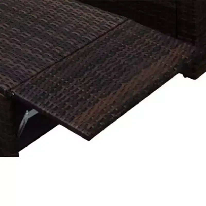 vidaXL Patio Furniture Set 2 Piece Patio Loveseat Outdoor Sofa Poly Rattan