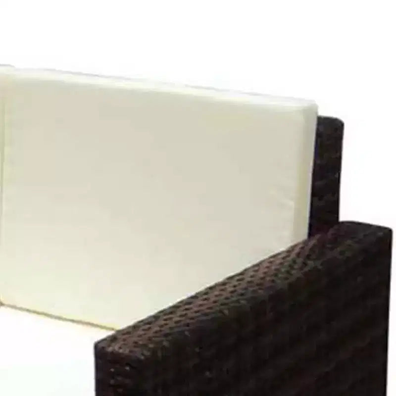 vidaXL Patio Furniture Set 2 Piece Patio Loveseat Outdoor Sofa Poly Rattan