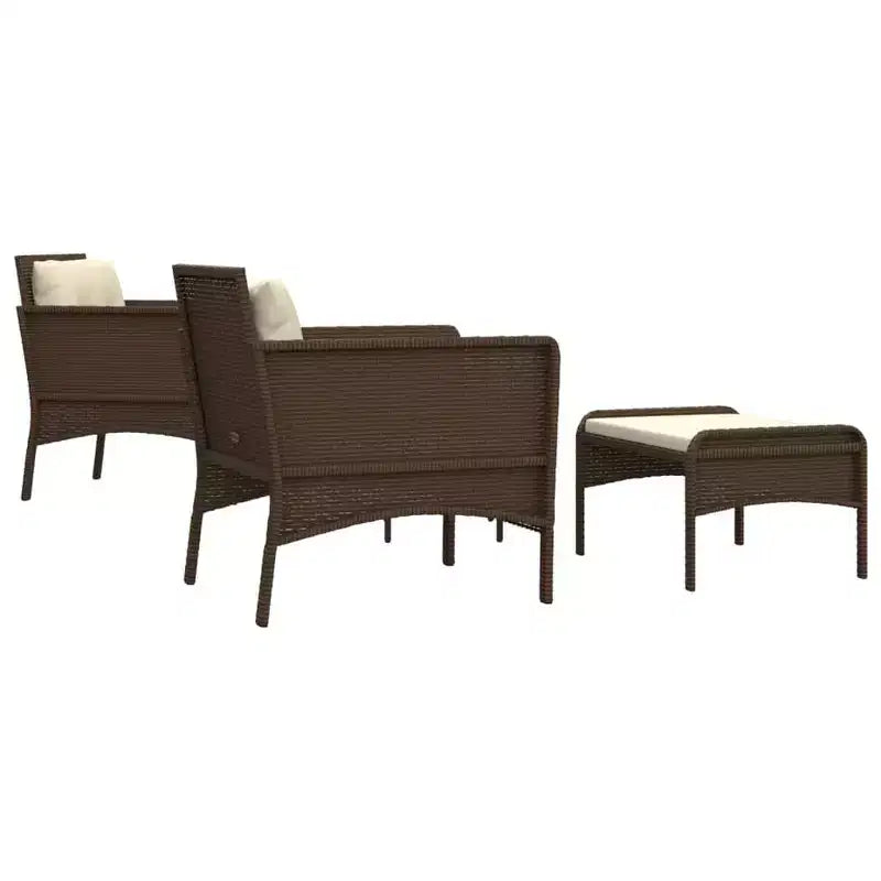 vidaXL Patio Furniture Set 5 Piece Outdoor Chair with Cushions Poly Rattan