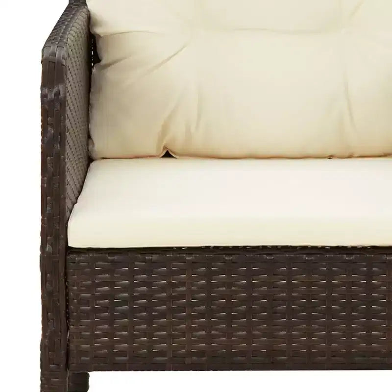 vidaXL Patio Furniture Set 5 Piece Outdoor Chair with Cushions Poly Rattan