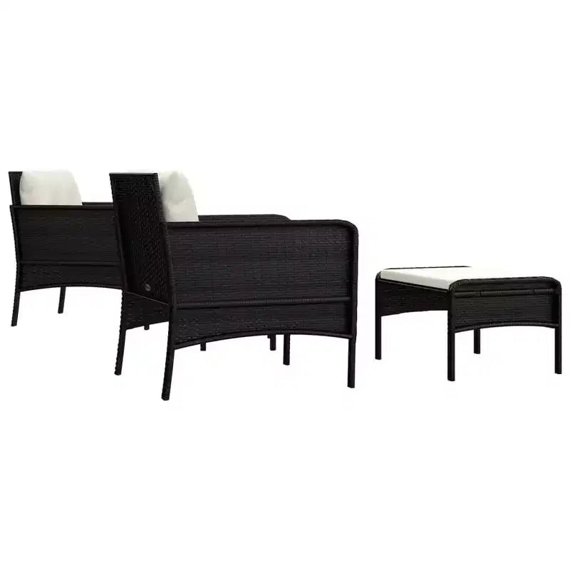 vidaXL Patio Furniture Set 5 Piece Outdoor Chair with Cushions Poly Rattan