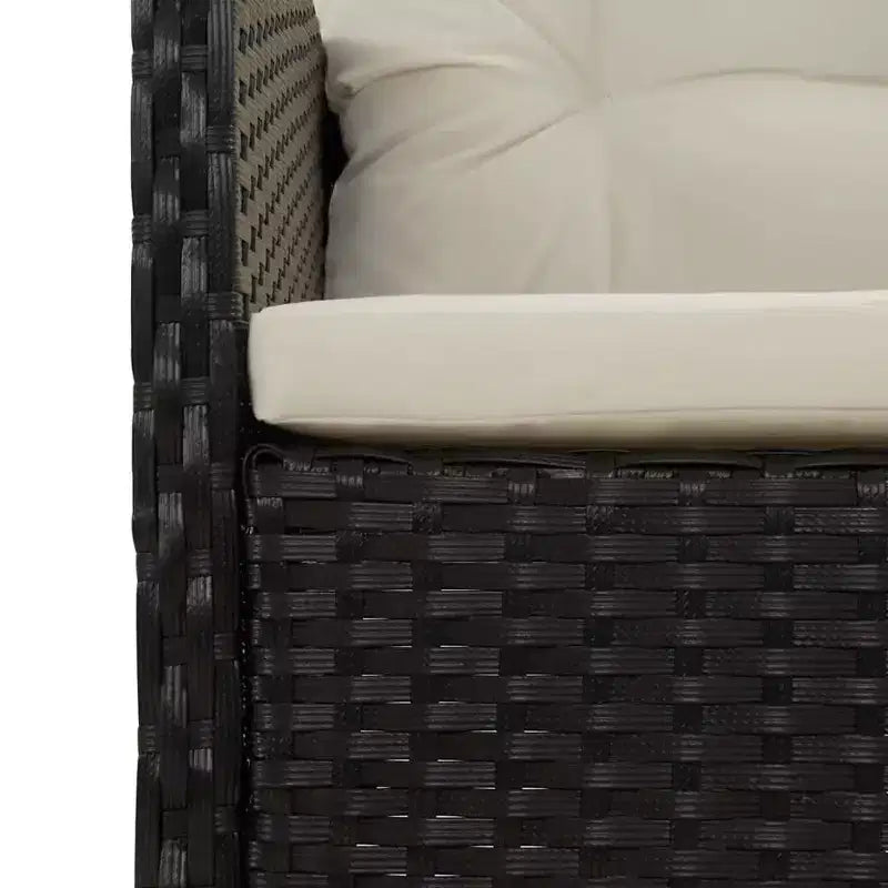 vidaXL Patio Furniture Set 5 Piece Outdoor Chair with Cushions Poly Rattan