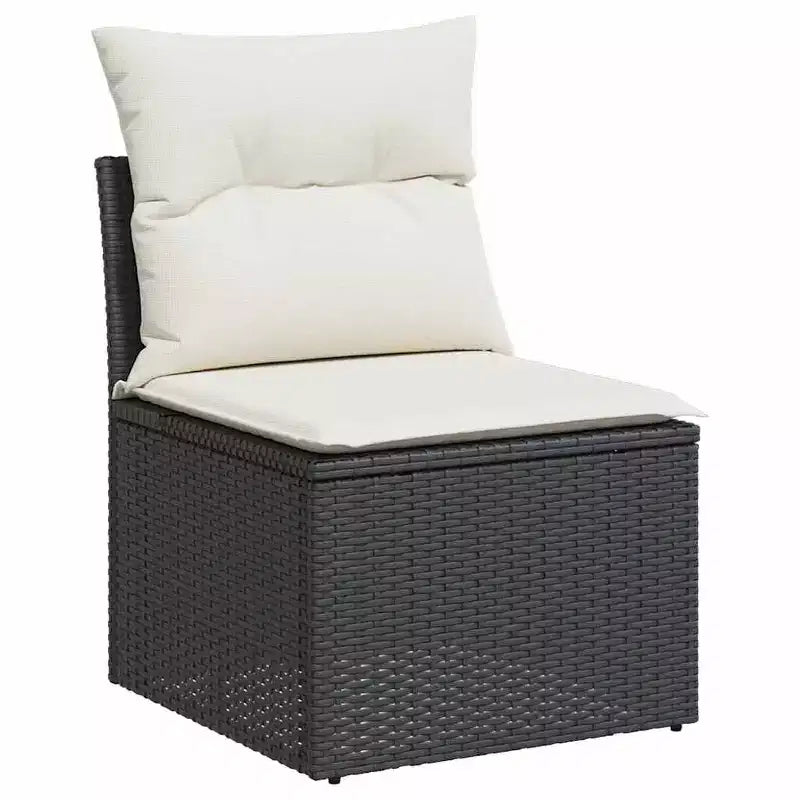 vidaXL Juego de sofá de patio de 7 piezas con cojines, seccional modular de ratán sintético para exteriores, varios colores y modelos
